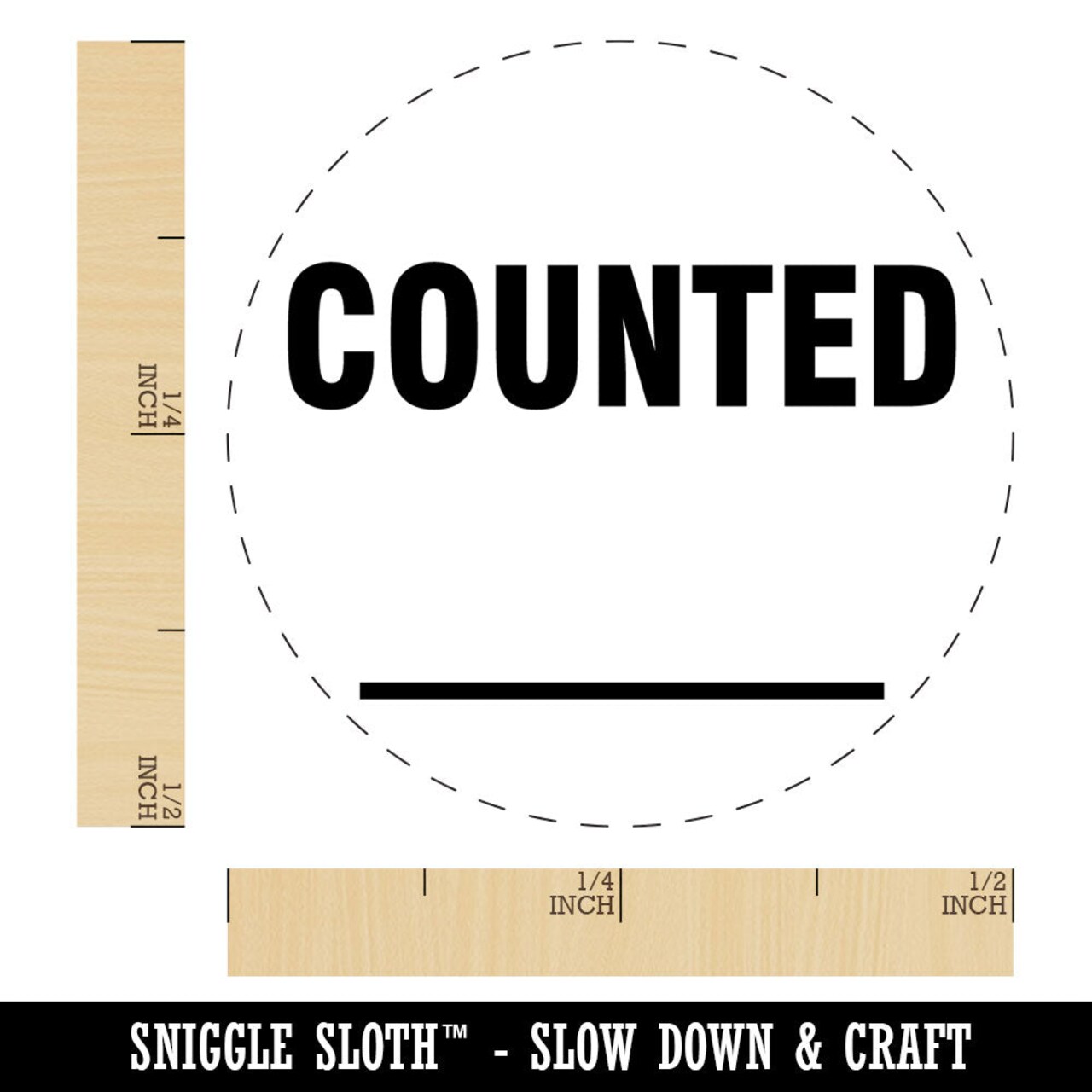 Counted Fill Inventory Management Manufacturing Label Rubber Stamp for Stamping